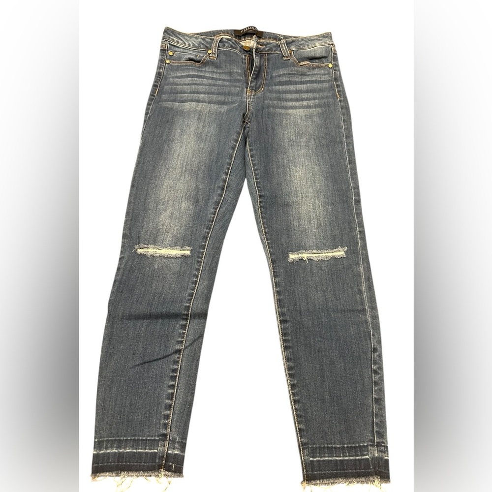 Liverpool Jeans Company Women's Distressed Straight Leg Denim